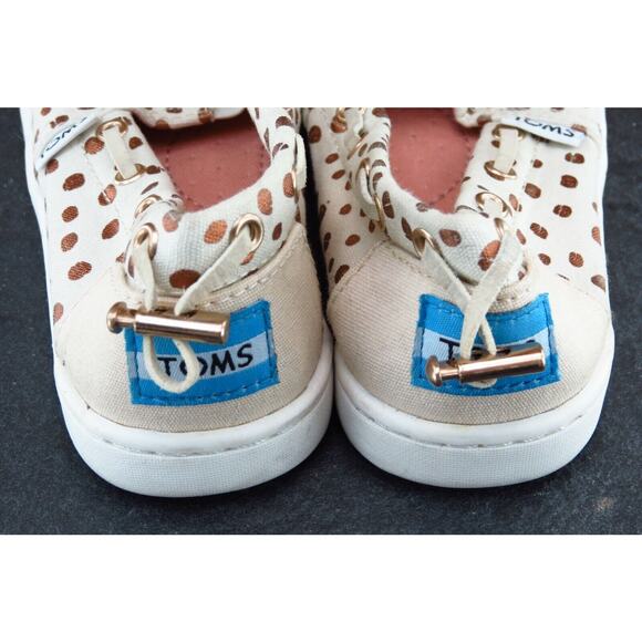 Toms Toddler Girls 12.5 Medium‎ Beige Flats Fabric - Picture 5 of 8